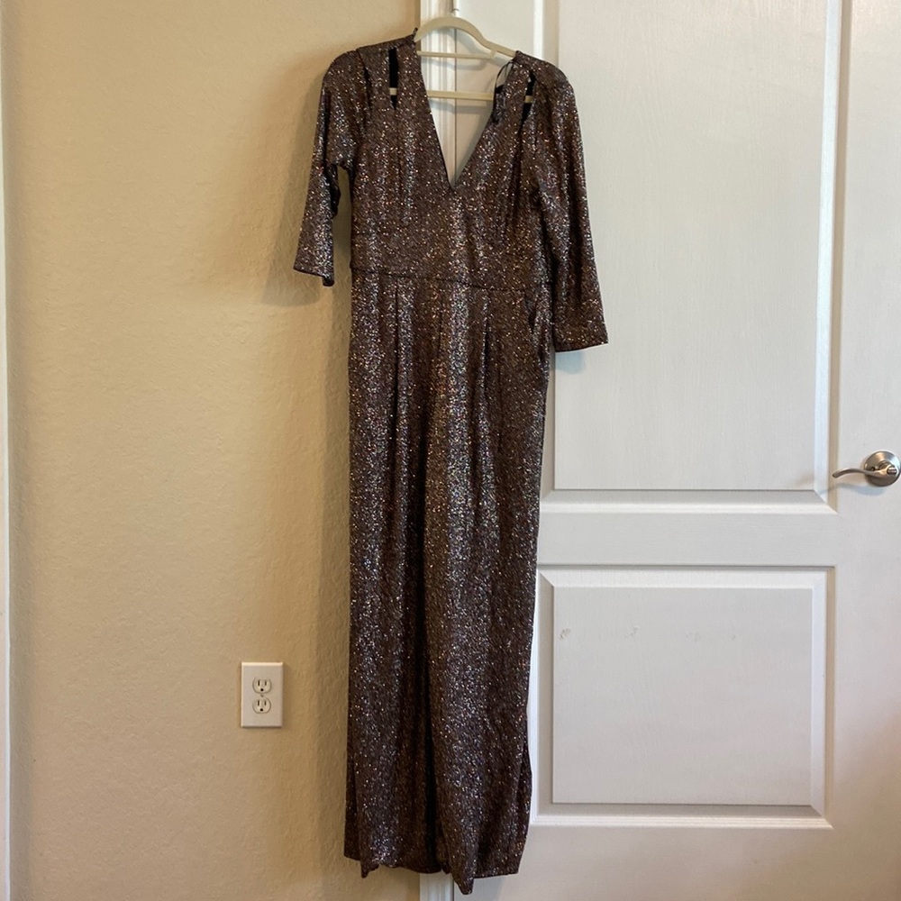 Calvin Klein Brown Glitter Jumpsuit